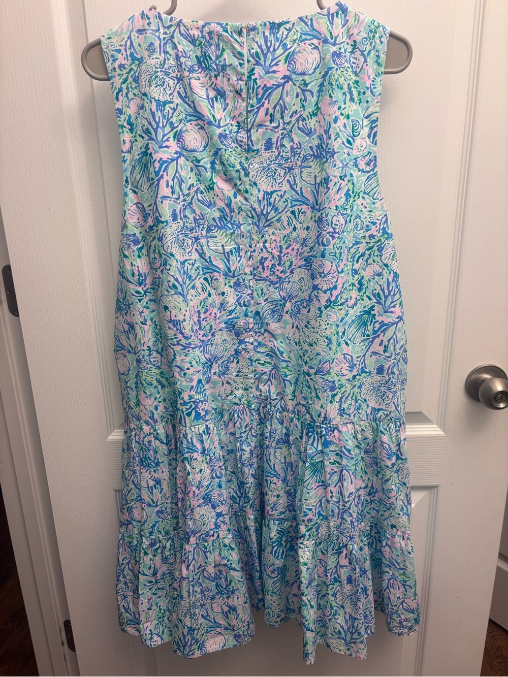 1. Lilly Pulitzer Sleeveless Tiered Dress in a Coastal Seashell Print - Picture 4 of 7